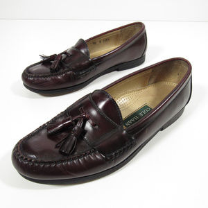 Cole Haan Burgundy Leather Pinch Tassels Loafers
